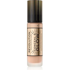 Makeup Revolution Conceal & Glow Verhelderende Foundation voor Natuurlijke Uitstraling Tint  F9 23 ml