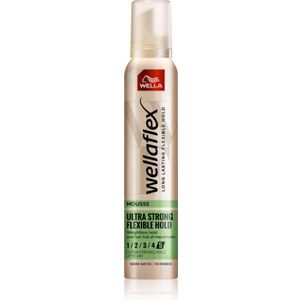 Wella Wellaflex Silk Finish & Hold Styling Mousse Ultra Strong Fixatie 200 ml