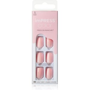 KISS imPRESS Color Short valse nagels zelfklevend Pick Me Pink 30 st