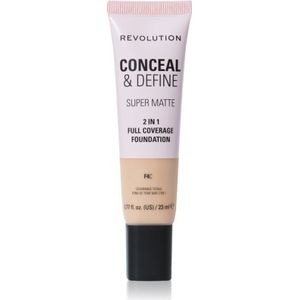 Makeup Revolution Conceal & Define Matterende Make-up Tint F4C 23 ml