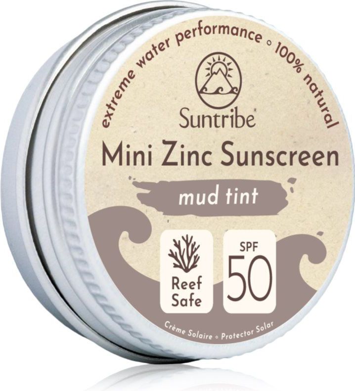 Suntribe - Mini Zinc Sunscreen - Minerale Beschermende Gezichts en Lichaams Crème - Mud Tint - 15 g