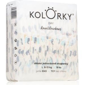 Kolorky Day Rain&Rainbow eco-wegwerpluiers Maat L 8-13 Kg 19 st