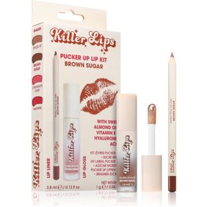 Killer Lips Pucker Up Lip Kit set voor Lippen Brown Sugar