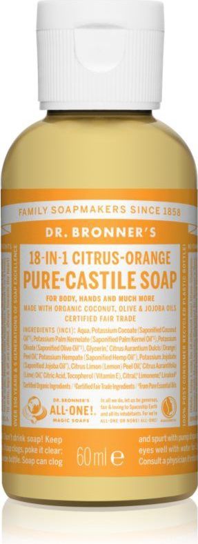 Dr. Bronner’s - Citrus & Orange - Vloeibare Zeep - 60 ml