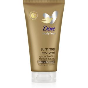 Dove Summer Revived Zelfbruinende Melk voor Gezicht en Lichaam Tint Medium to Dark 75 ml