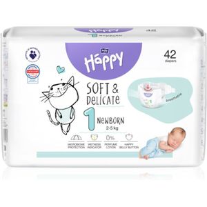BELLA Baby Happy Soft&Delicate Size 1 Newborn wegwerpluiers 2-5 kg 42 st