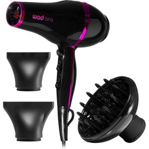 Wad Bris Hair Dryer Haarföhn Black/Pink 1 st