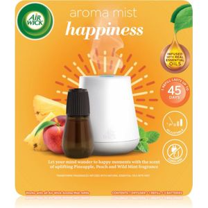 Air Wick Aroma Mist Happiness aroma diffuser met vulling + baterij 20 ml