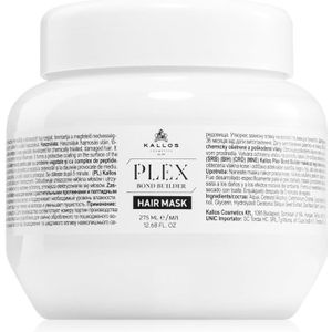 Kallos Plex Hair Mask regenererende sheet mask voor Beschadigd, Chemisch Behandeld Haar 275 ml