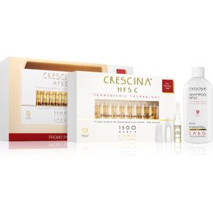 Crescina - Transdermic 1300 - Haargroeibehandeling - Cosmetische Set voor Vrouwen - Inhoud 200 ml en 20x3.5 ml