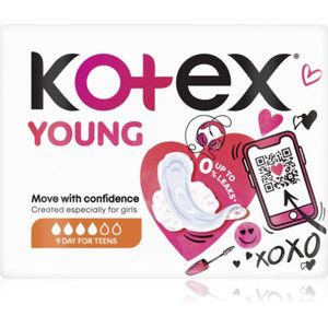 Kotex Young Day - Maandverband - 9 Stuks - Zacht Materiaal