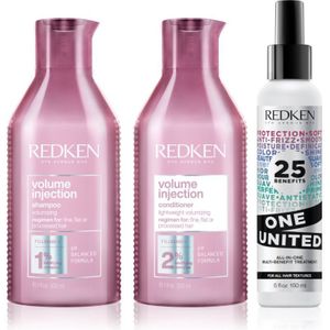 Redken - Volume Injection - Cosmetische Set - Voor Fijn Haar - Inhoud 300 ml