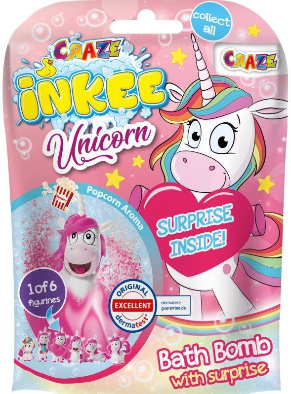 CRAZE INKEE 18378 Badbal - Licorne Beach - Popcorn Aroma - Met Verrassing