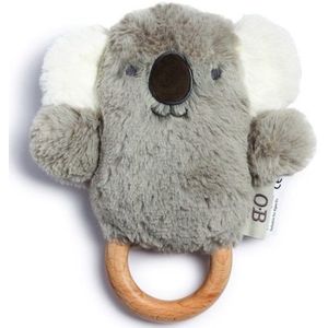 O.B Designs Bunny Soft Rattle Toy pluche knuffel met rammelaar Grey 3m+ 1 st