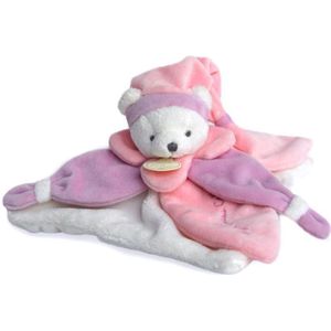 Doudou Gift Set Cuddle Cloth knuffeldoekje Pink Bear 1 st
