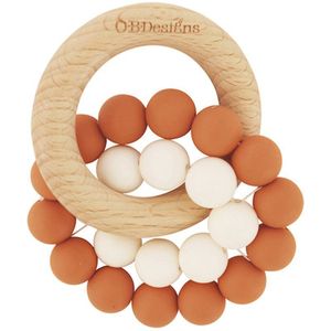 O.B Designs Teether Toy bijtring Cinnamon 3m+ 1 st