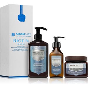 Arganicare Biotin Thickening and Fortifying Program Set Gift Set (voor Herstel van de Haardichtheid )