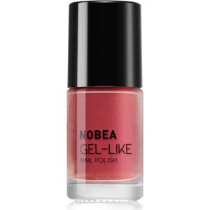 NOBEA - Metal Gel-like Nail Polish - Tint Sunset Coral - 6 ml