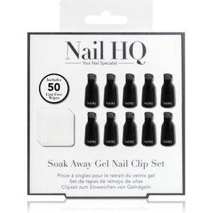 Nail HQ - Soak Off Nageltangset - 10 Herbruikbare Clips - 50 Pluisvrije Doekjes