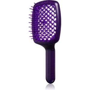 Janeke Curvy Vented Brush - Platte Haarborstel - Ergonomisch - Nylon Borstelharen