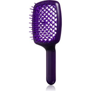 Janeke Curvy Vented Brush - Platte Haarborstel - Ergonomisch - Nylon Borstelharen