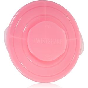 Twistshake Divided Plate bord met vakjes met dop Pink 6 m+ 1 st