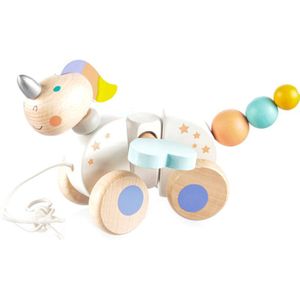 Zopa Wooden Pull Toy trekspeeltje van hout Unicorn 1 st