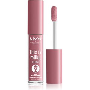 NYX Professional Makeup This is Milky Gloss Milkshakes Hydraterende Lipgloss met de geur van Tint 11 Ube Milkshake 4 ml
