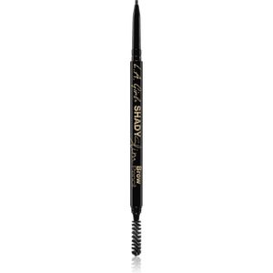 L.A. Girl Cosmetics Shady Slim Automatische Wenkbrauwpotlood met Borstel Tint Blackest Brown 0.01 g