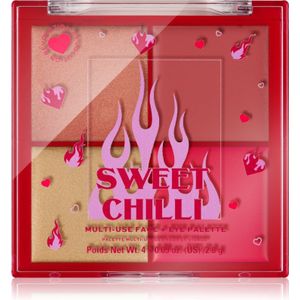 I Heart Revolution - Sweet Chilli Blush & Highlight Quad - Palet - 4x0,9 g
