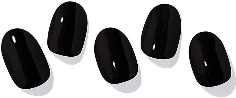 ohora - Semi-uitgeharde Gelnagelstrips - Zwart - Werkt met Elke Nagellamp - Inclusief 2 Voorbereidingspads en Nagelvijl