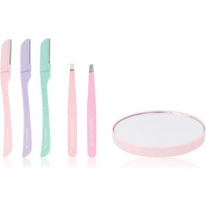 Brushworks - Brow Shaping Set - Cosmetica Set voor Vrouwen - Pastel
