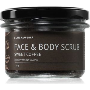 Almara Soap - Face & Body Scrub - Suiker Peeling - Sweet Coffee - 110 g