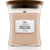 WoodWick Hourglass Medium Geurkaars - Vanilla & Sea Salt
