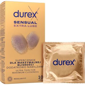 Durex - Sensual Extra Lube - Condooms - 10 Stuks - Gelubriceerd