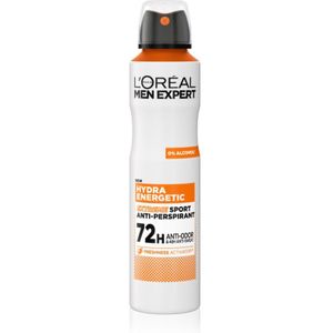L’Oréal Paris Men Expert Hydra Energetic Antitranspirant Spray tegen Nare Geurtjes en Zweet 150 ml