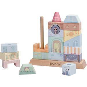 Jouéco The Wildies Family Stacking Houses activity speelgoed van hout 12 m+ 20 st