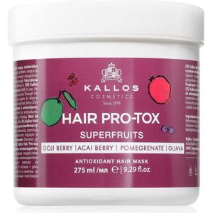 Kallos Hair Pro-Tox Superfruits regenererende sheet mask voor Futloss Haar zonder Glans 275 ml