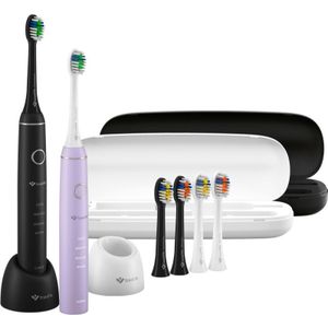 TrueLife SonicBrush Compact Sonische Tandenborstel Duo Black / Lavender 2 st