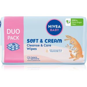 NIVEA BABY Soft & Cream Tedere Vochtige Babydoekjes 2x57 st