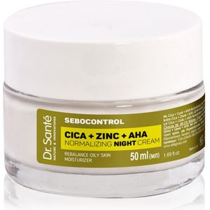 Dr. Santé - Sebocontrol Cica + Zinc + AHA - Normaliserende Nachtcrème - 50 ml