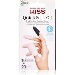 KISS Quick Soak-Off Remover Caps set voor Nagels 30 st