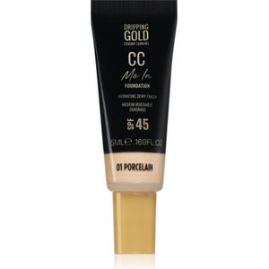 Dripping Gold CC Me In Mini Trial Lichte Foundation SPF 45 Tint Porcelain 01 5 ml