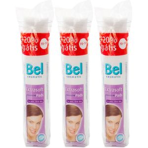 Bel Extra Soft Make-up Remover Pads handige verpakking 3x84 st