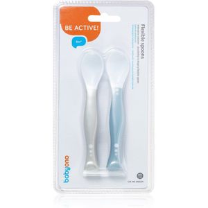 BabyOno Be Active Flexible Spoons lepeltje Grey/Blue 2 st