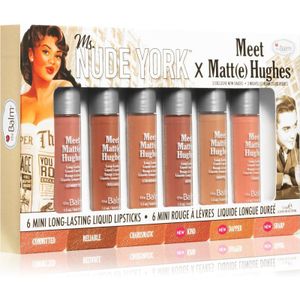 theBalm Meet Matt(e) Hughes X Ms. Nude York vloeibare lippenstift set (met Matterend Effect )