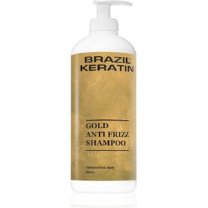 Brazil Keratin Anti Frizz Gold Shampoo Diepe Herstellende Shampoo voor Droog en Broos Haar 550 ml