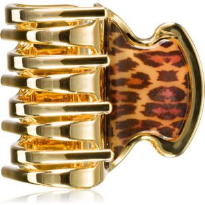 Janeke Hair-Clip Leopard haarklem 4,5x4 cm 1 st