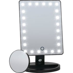 Rio MMSP Make Up Spiegel met dimbare LED verlichting - 1/10x Vergroting - 360° Verstelbaar