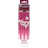 Real Techniques - Cherry On Top MesmerEyes - Make-up Penselen Set - 3 Stuks